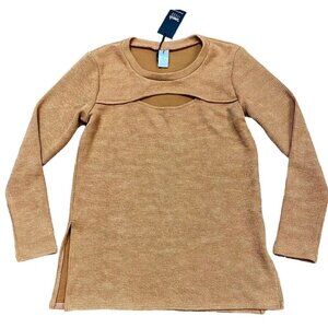 Smash + Tess Sz M Camel Caramel Zoe Long Sleeve Cut-Out Top New NWT
